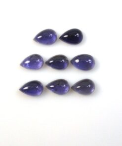 8x6mm Natural Iolite Smooth Pear Cabochon