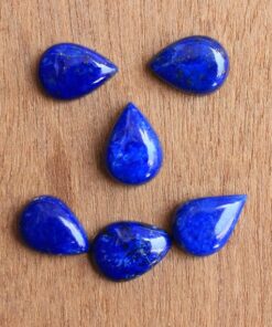 8x6mm Natural Lapis Lazuli Smooth Pear Cabochon