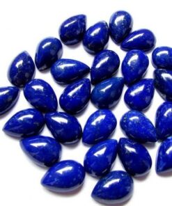 5x7mm Natural Lapis Lazuli Smooth Pear Cabochon