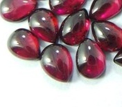 9x7mm Natural Rhodolite Garnet Smooth Pear Cabochon