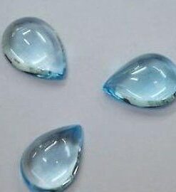 9x7mm Natural Sky Blue Topaz Smooth Pear Cabochon