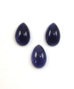 9x7mm Natural Iolite Smooth Pear Cabochon