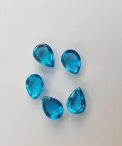 9x7mm Natural Swiss Blue Topaz Smooth Pear Cabochon