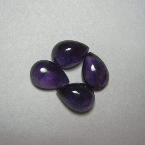 10x8mm Natural African Amethyst Smooth Pear Cabochon