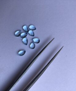 4x6mm Natural Swiss Blue Topaz Smooth Pear Cabochon