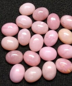 12x10mm Natural Pink Opal Smooth Oval Cabochon