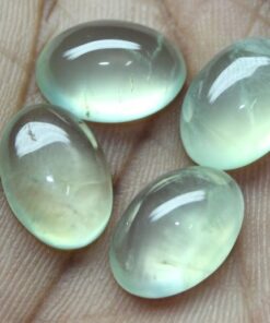 14x10mm Natural Prehnite Smooth Oval Cabochon