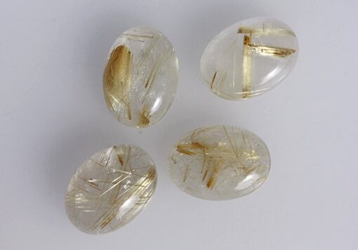 14x10mm Natural Golden Rutile Smooth Oval Cabochon