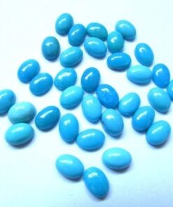 14x10mm Natural Sleeping Beauty Turquoise Smooth Oval Cabochon