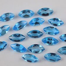 2.5x5mm Natural Swiss Blue Topaz Faceted Marquise Cut Gemstone