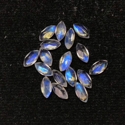 2.5x5mm Natural Rainbow Moonstone Faceted Marquise Cut Gemstone