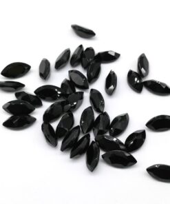 2.5x5mm Natural Black Onyx Faceted Marquise Cut Gemstone