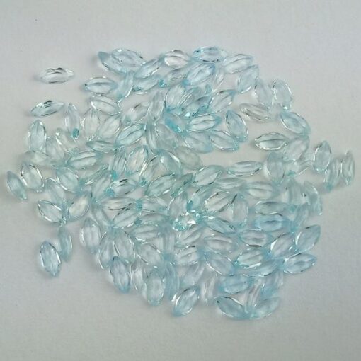 2x4mm Natural Sky Blue Topaz Faceted Marquise Cut Gemstone