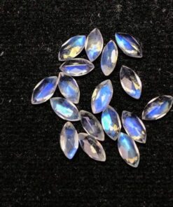 2x4mm Natural Rainbow Moonstone Faceted Marquise Cut Gemstone
