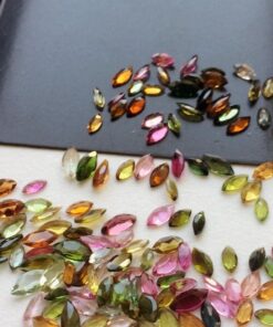 2x4mm Natural Multi Tourmaline Faceted Marquise Cut Gemstone