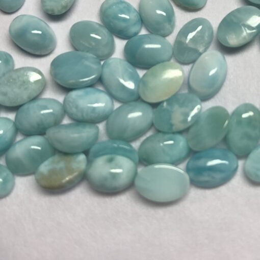3x4mm Natural Larimar Smooth Oval Cabochon