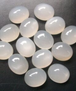 3x4mm Natural White Moonstone Smooth Oval Cabochon
