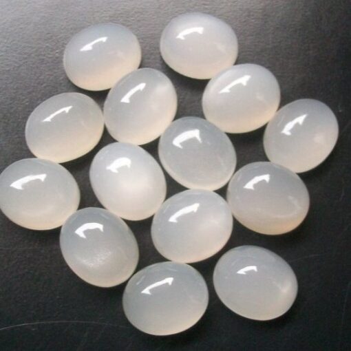 3x4mm Natural White Moonstone Smooth Oval Cabochon