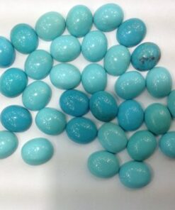 3x4mm Natural Sleeping Beauty Turquoise Smooth Oval Cabochon