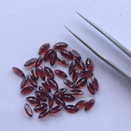 4x8mm Natural Red Garnet Marquise Cut