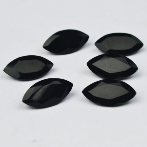 4x8mm Natural Black Spinel Marquise Faceted Cut Gemstone