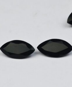 5x10mm Natural Black Onyx Faceted Marquise Cut Gemstone