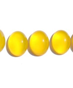 4x5mm Natural Yellow Chalcedony Smooth Oval Cabochon