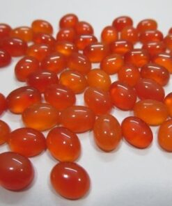 4x5mm Natural Carnelian Smooth Oval Cabochon