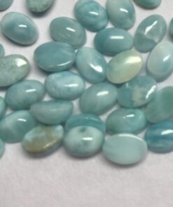 4x5mm Natural Larimar Smooth Oval Cabochon