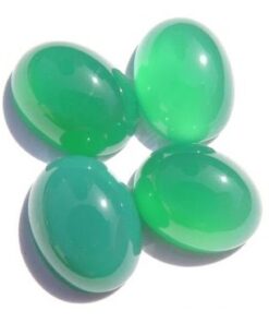 4x6mm Natural Green Chalcedony Smooth Oval Cabochon