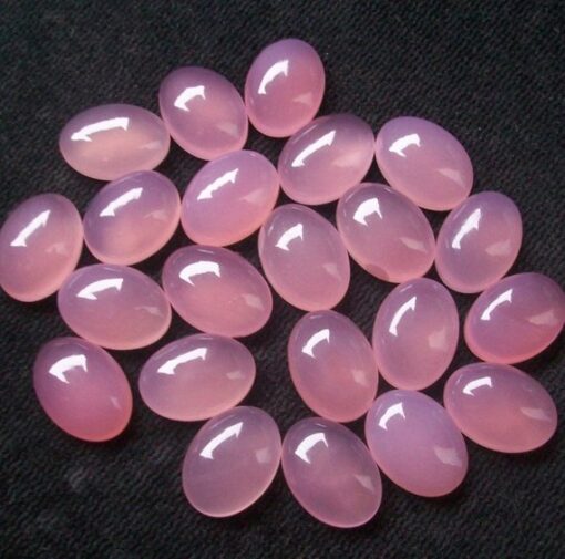 4x6mm Natural Pink Chalcedony Smooth Oval Cabochon