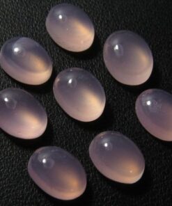 8x6mm Natural Pink Chalcedony Smooth Oval Cabochon