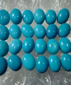 5x7mm Natural Sleeping Beauty Turquoise Smooth Oval Cabochon