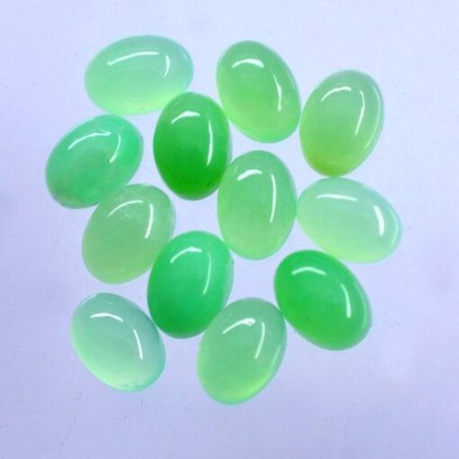 5x7mm Natural Chrysoprase Smooth Oval Cabochon