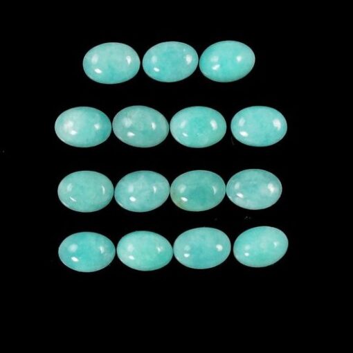 5x7mm Natural Amazonite Smooth Oval Cabochon