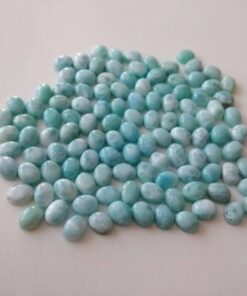 5x7mm Natural Larimar Smooth Oval Cabochon