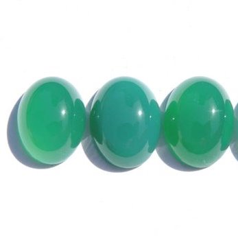 9x7mm Natural Green Chalcedony Smooth Oval Cabochon