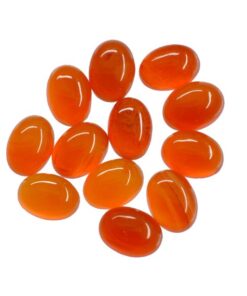 9x7mm Natural Carnelian Smooth Oval Cabochon
