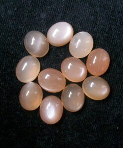 9x7mm Natural Peach Moonstone Smooth Oval Cabochon