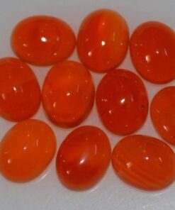 10x8mm Natural Carnelian Smooth Oval Cabochon