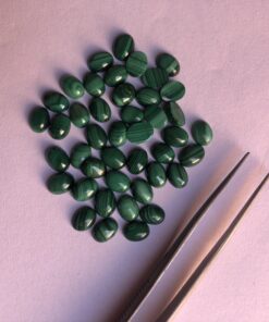 9x7mm Natural Malachite Smooth Oval Cabochon