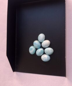 12x10mm Natural Larimar Smooth Oval Cabochon