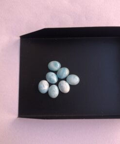 10x8mm Natural Larimar Smooth Oval Cabochon