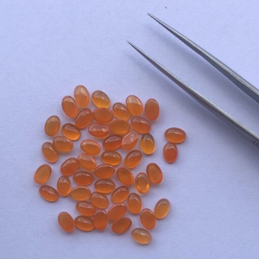 8x6mm Natural Carnelian Smooth Oval Cabochon