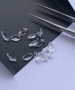 4x8mm Natural White Topaz Marquise Cut