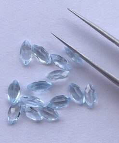 4x8mm Natural Sky Blue Topaz Marquise Cut