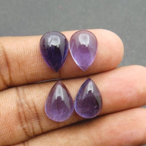 Natural Iolite Smooth Pear Cabochon