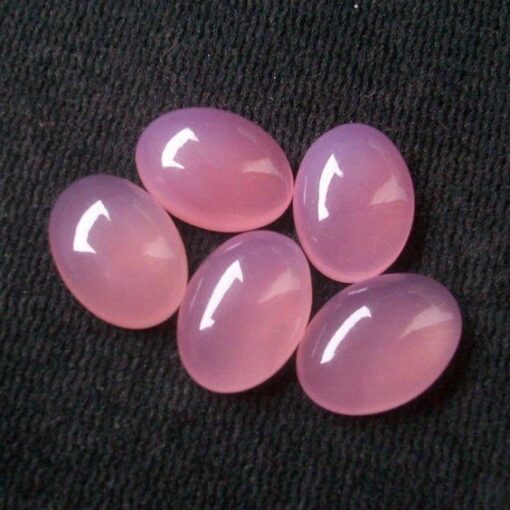 Natural Pink Chalcedony Smooth Oval Cabochon