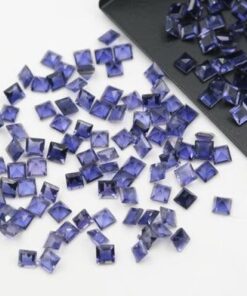 2mm Natural Iolite Princess Cut Gemstone