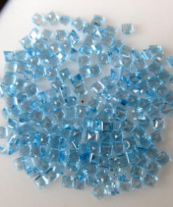 2mm Natural Swiss Blue Topaz Princess Cut Gemstone